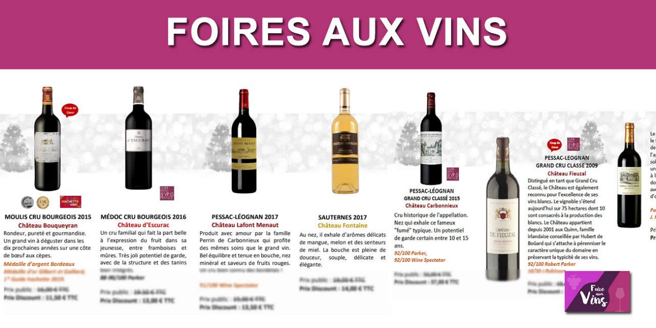 Calendrier des Foires aux Vins 2021 du 25 août au 24 octobre Foire
