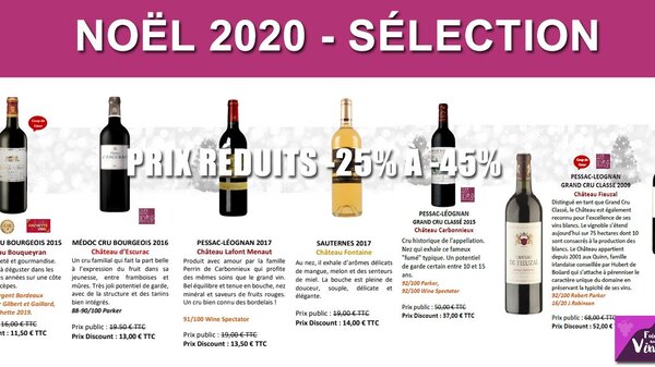 Noël 2020 : une sélection des meilleurs vins à prix réduits (-25% à -45%)