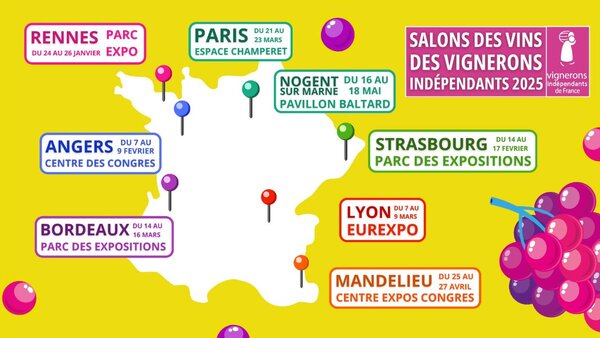 Salon des Vins des Vignerons Indépendants à Paris, du 21 au 23 mars 2025